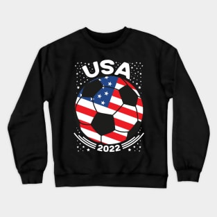 USA Flag Soccer Fans Shirt, USA American Flag Sports Soccer Ball Crewneck Sweatshirt